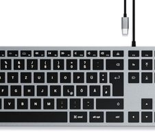 SATECHI Tastatur kabelgebunden Slim W3 grau, silber