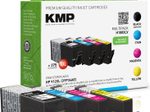 KMP Druckerpatronen H188XLV schwarz, cyan, magenta, gelb kompatibel zu HP 912XL (3YP34AE), 4er-Set