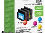 KMP Druckerpatronen H166CMYX cyan, magenta, gelb kompatibel zu HP 953XL (F6U16AE/F6U17AE/F6U18AE), 3er-Set