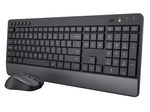 Trust Trezo Komfortables Set aus kabelloser Tastatur und Maus - Schwarz DE