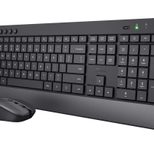 Trust Trezo Komfortables Set aus kabelloser Tastatur und Maus - Schwarz DE