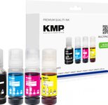 KMP Tintenflaschen schwarz, cyan, magenta, gelb kompatibel zu EPSON 102 (T03R640), 4er-Set