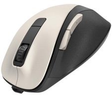 Hama MW-500 Maus ergonomisch kabellos cremeweiß