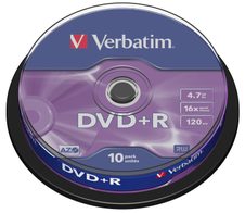 Verbatim DVD+R 4,7GB 16x 10er Spindel