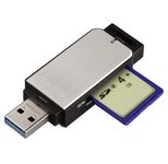 hama Multi-Kartenleser silber, schwarz