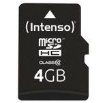 Intenso Speicherkarte microSDHC Card 4GB C10