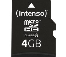 Intenso Speicherkarte microSDHC Card 4GB C10