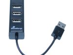 MediaRange USB-Hub 4-fach schwarz