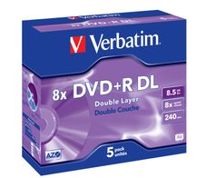 Verbatim DVD+R 8,5 GB 5er Jewel Case