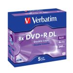 Verbatim DVD+R 8,5 GB 5er Jewel Case