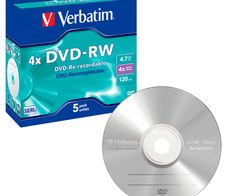 Verbatim DVD-RW 4,7GB 5er JC Jewel Case