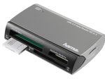hama USB-Kartenleser All in 1 silber, schwarz