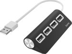 hama 4-fach USB-Hub schwarz