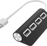 hama 4-fach USB-Hub schwarz