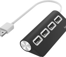 hama 4-fach USB-Hub schwarz