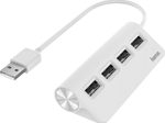 hama 4-fach USB-Hub weiß
