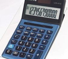 OLYMPIA Tischrechner LCD-4112 stahlblau/schwarz