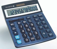 OLYMPIA Tischrechner LCD-6112 stahlblau/schwarz