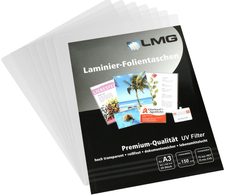 LMG Laminierfolien glänzend 150 mikron A3