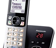 Panasonic Schnurloses Telefon mit Anrufbeantworter KX-TG6821GB schwarz-silber