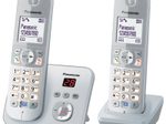 Panasonic Schnurloses Telefon-Set mit Anrufbeantworter KX-TG6822GS silber