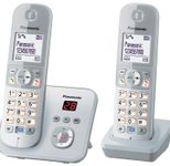 Panasonic Schnurloses Telefon-Set mit Anrufbeantworter KX-TG6822GS silber