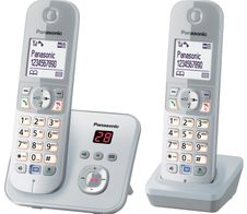 Panasonic Schnurloses Telefon-Set mit Anrufbeantworter KX-TG6822GS silber
