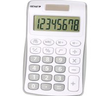 GENIE Taschenrechner 120 S weiß/silber-grau