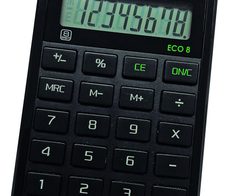 TWEN Taschenrechner ECO 8 schwarz