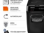 Fellowes AutoMax 200M Aktenvernichter mit Partikelschnitt bis 180 Blatt schwarz