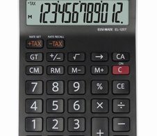 Sharp Tischrechner EL-125TWH schwarz