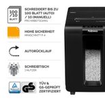 Fellowes Automax 100M Aktenvernichter mit Partikelschnitt bis 100 Blatt schwarz