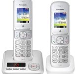 Panasonic Schnurloses Telefon-Set mit Anrufbeantworter KX-TGH722GG silber