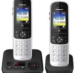 Panasonic Schnurloses Telefon-Set mit Anrufbeantworter KX-TGH722GS silber-schwarz