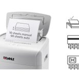 DAHLE ShredMATIC 90 Aktenvernichter mit Partikelschnitt bis 90 Blatt lichtgrau