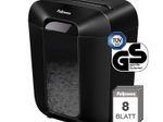 Fellowes Powershred LX45 Aktenvernichter mit Partikelschnitt bis 8 Blatt schwarz