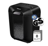 Fellowes Powershred LX45 Aktenvernichter mit Partikelschnitt bis 8 Blatt schwarz