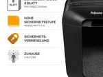 Fellowes Powershred LX41 Aktenvernichter mit Partikelschnitt bis 8 Blatt schwarz