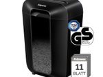 Fellowes LX70 Aktenvernichter mit Partikelschnitt bis 11 Blatt schwarz
