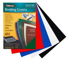 Fellowes Rückwände für Bindemappen DIN A4 250 g/qm schwarz/weiß