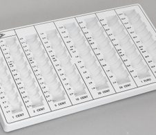 WEDO Zählbrett lichtgrau 32,8 x 17,8 x 3,1 cm