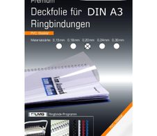 LMG Deckfolien für Bindemappen A3 0.2 mm transparent
