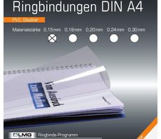 LMG Deckfolien für Bindemappen DIN A4 0.15 mm transparent