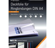 LMG Deckfolien für Bindemappen DIN A4 0.2 mm transparent
