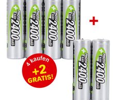 ANSMANN Akkus Mignon AA 1.2 V, 4 + 2 St. GRATIS
