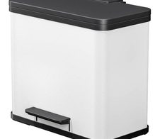 Hailo Mülleimer 17,0 + 9,0 l weiß