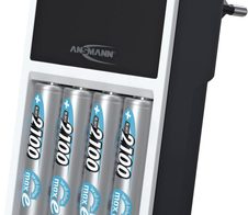 ANSMANN Akku-Ladegerät inkl. Akkus Comfort Plus + 4×AA Akku