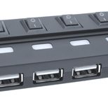MediaRange USB-Hub 7-fach schwarz