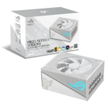 ASUS ROG Strix 1000G Aura White Edition vollmodulares Gaming Netzteil (1000 Watt, Aura Sync ARGB Beleuchtung, ATX 3.0 Kompatibel, PCIe 5.0 Ready, inkl. 16-poligem Kabel, 80+ Gold Zertifizierung, Lambda A+ Zertifizierung, weiß)