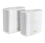 ASUS ZenWiFi XT9 AX7800 2er Set Weiß kombinierbarer Router (Tethering als 4G und 5G Router-Ersatz, Whole-Home Tri-Band AI Mesh WiFi 6 Router System, 2.5G Port, Abdeckung von bis zu 530qm / 6+ Räumen, einfache Einrichtung per App, AiProtection Pro)
